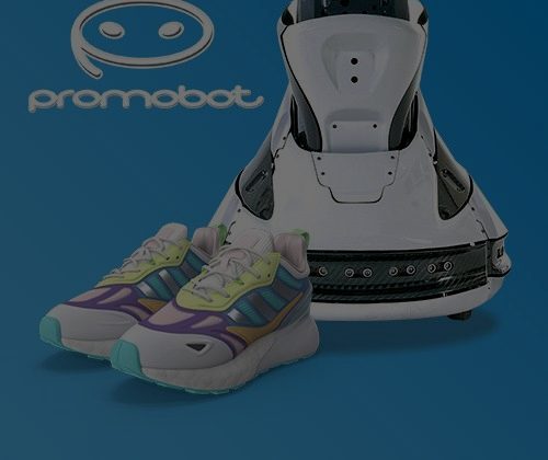 Кадр из ролика: Promobot на марафоне